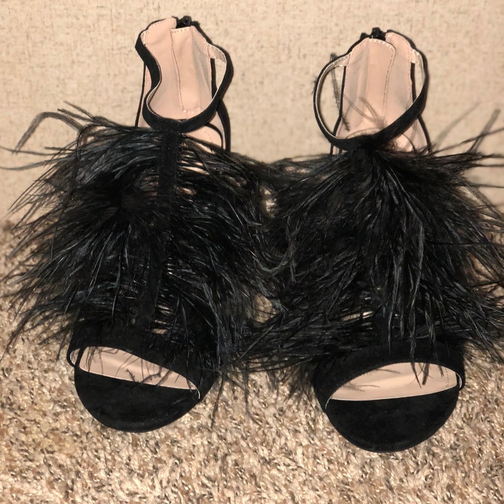 Black Feather Shoes